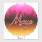 Maya Vorname Name golden pink Aufkleber Sticker (Blatt)