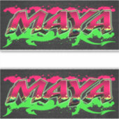 Maya Vorname Name Graffiti Aufkleber Sticker (Vorderseite)