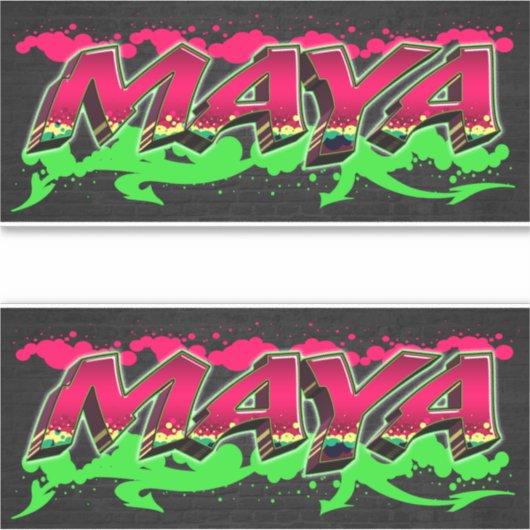 Maya Vorname Name Graffiti Aufkleber Sticker (Vorderseite)