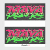 Maya Vorname Name Graffiti Aufkleber Sticker (Blatt)