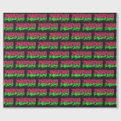 Maya Vorname Name Graffiti red green Geschenkpapier (Flach)