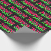 Maya Vorname Name Graffiti red green Geschenkpapier (Ecke)