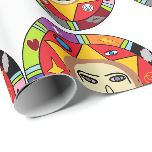 Maya Warping Papier Geschenkpapier (Rolleneckpunkt)