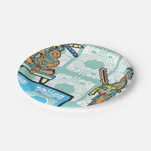 Maya Warrior and King Pappteller (Schrägansicht)