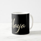 Maya white gold Handwriting Tasse Kaffeetasse (VorderseiteRechts)