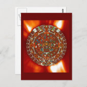 Mayaaztekekalender Postkarte (Vorne/Hinten)