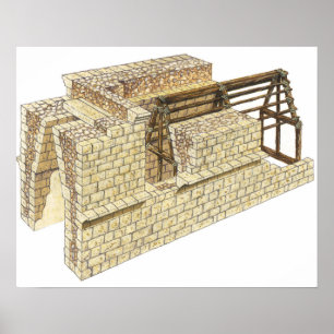 MayaBogengewölbe. Detail. Mexiko Poster