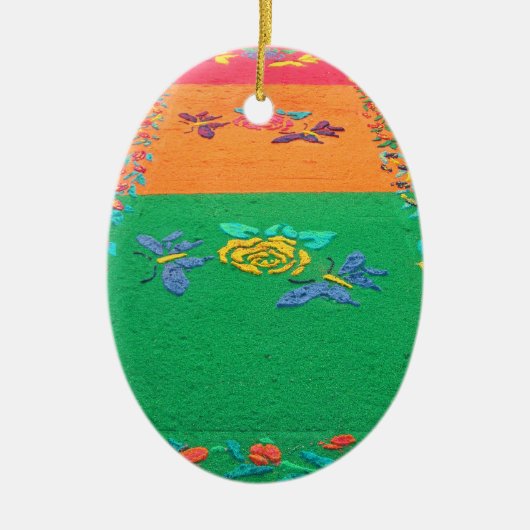 Mayaentwurfs-Verzierung 2 Keramik Ornament (Vorne)