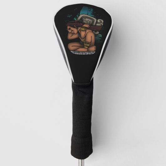 Mayagottheit Golf Headcover (Vorderseite)