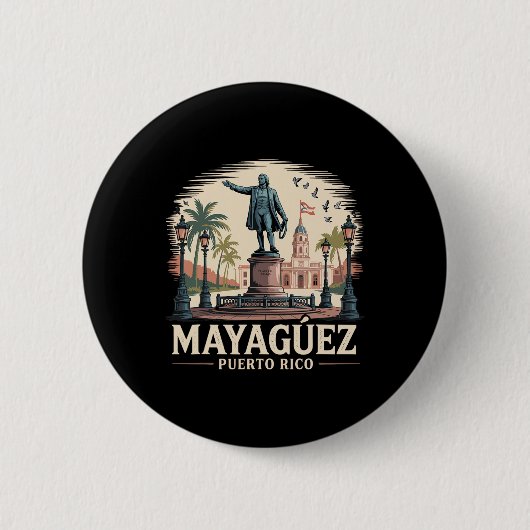 Mayaguez Puerto Rico Souvenir Button (Vorderseite)