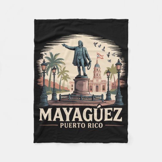 Mayaguez Puerto Rico Souvenir Fleecedecke (Vorderseite)