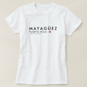 Mayaguez Puerto Rico T-Shirt   Koordinaten T-Shirt
