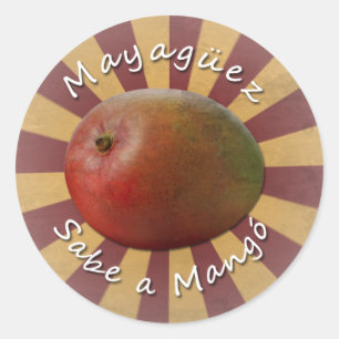Mayagüez - Sabe a Mango Runder Aufkleber