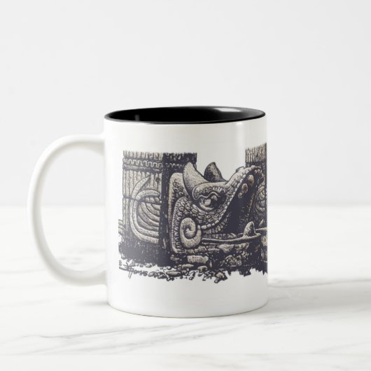 MayaHunab Ku mit Klapperschlangen Zweifarbige Tasse (Links)