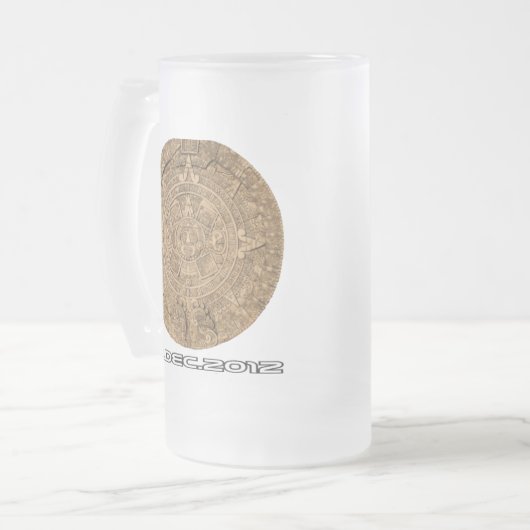 Mayakalender beide, Mayakalender beide Mattglas Bierglas (Vorderseite Links)