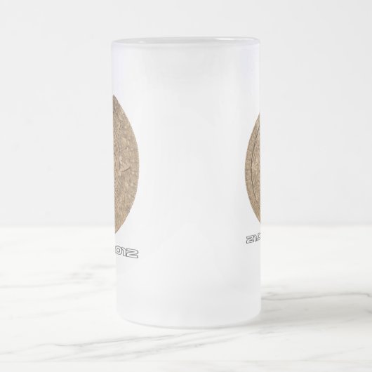 Mayakalender beide, Mayakalender beide Mattglas Bierglas (Mittel)