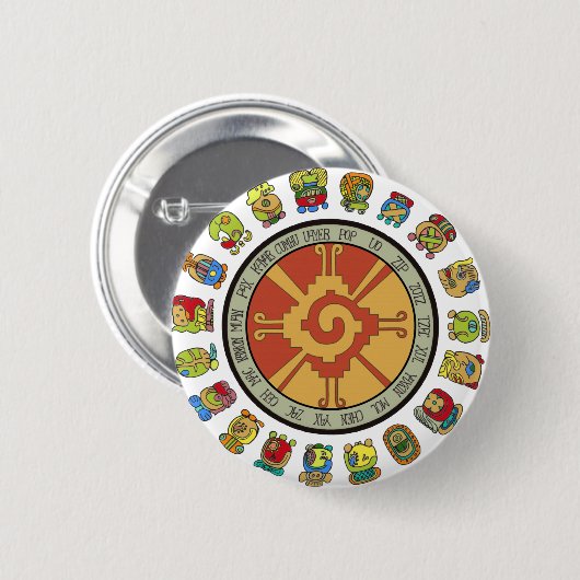 Mayakalender-Entwurf Button (Vorne & Hinten)