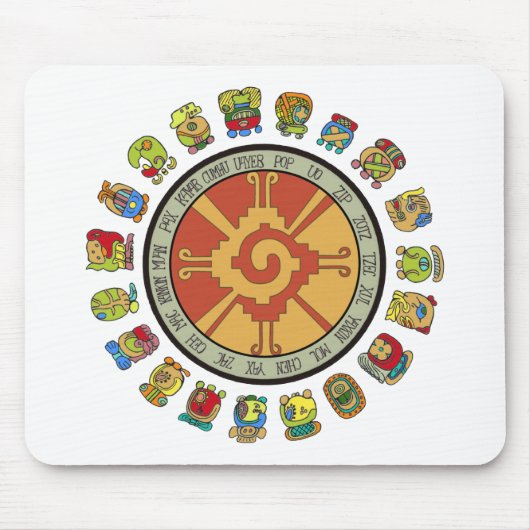 Mayakalender-Entwurf Mousepad (Vorne)