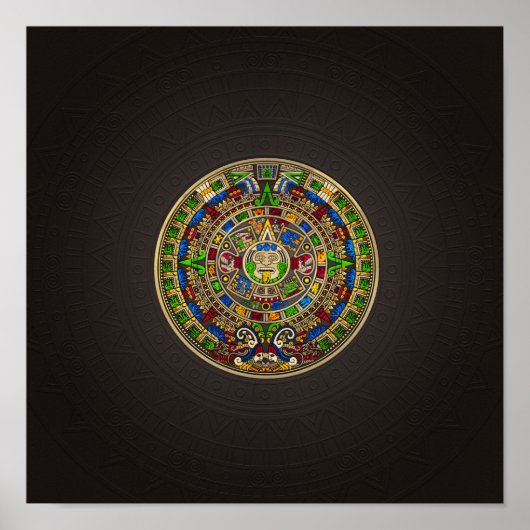 Mayakalender - Farbe Poster (Vorne)