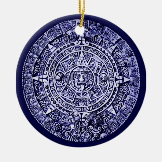 Mayakalender Keramikornament (Vorne)