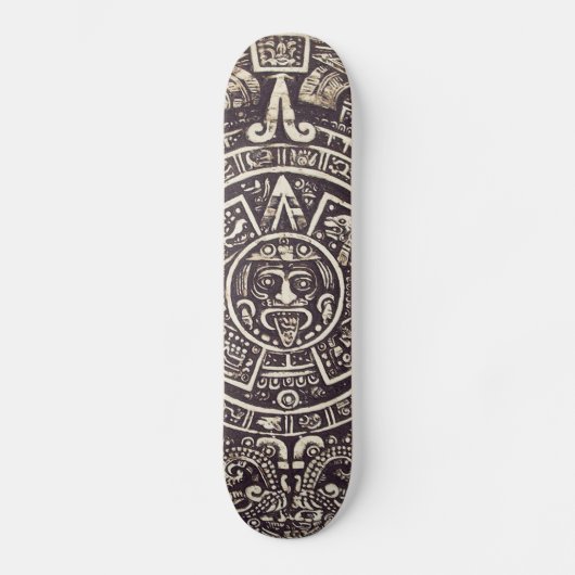Mayakalender-Kunst-Skateboard Skateboard (Vorderseite)