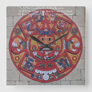Mayakalender & Sprichwort Wanduhr