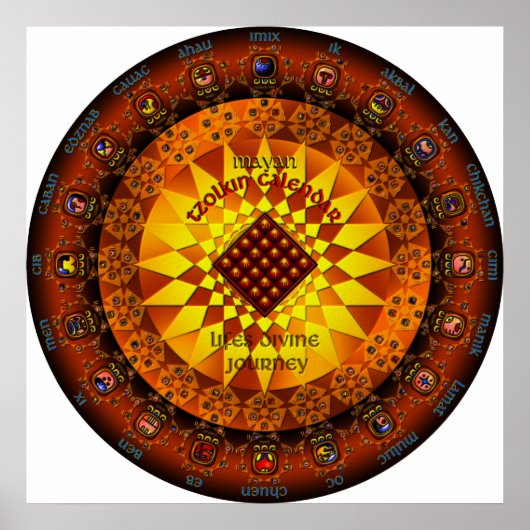 Mayakalender Tzolkin Poster (Vorne)