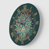 Mayakalender-Uhr Große Wanduhr (Winkel)