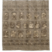 Mayakalendermonat Glyphs Duschvorhang (Vorderseite)