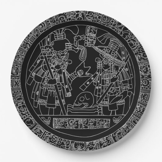 Mayakreis-Pappteller Pappteller (Vorderseite)