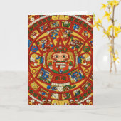 Mayamaya-aztekisches Symbol - kundengerechte Karte (Gelbe Blume)