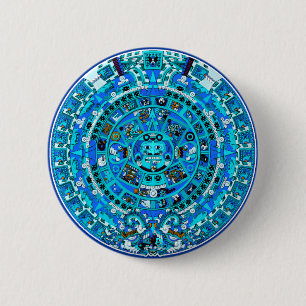 Mayamaya-aztekisches Tag des Jüngsten Button