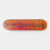Mayan Alphabet Skateboard (Horizontal)