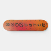 Mayan Alphabet Skateboard (Horizontal)