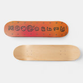 Mayan Alphabet Skateboard (Horizontal)