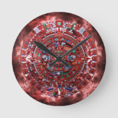 Mayan Armageddon Runde Wanduhr (Vorderseite)