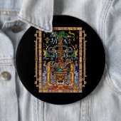 Mayan Astronaut King Pakal Button (Beispiel)