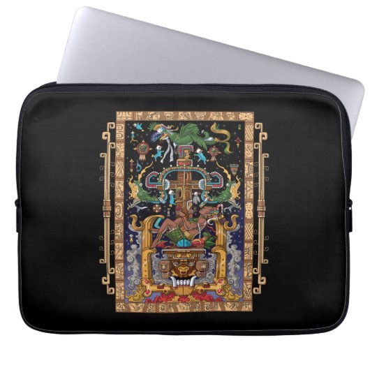 Mayan Astronaut King Pakal Laptopschutzhülle (Vorderseite)