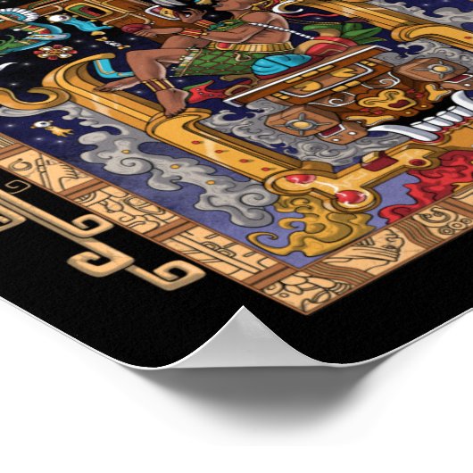 Mayan Astronaut King Pakal Poster (Ecke)