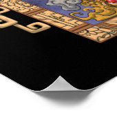 Mayan Astronaut King Pakal Poster (Ecke)