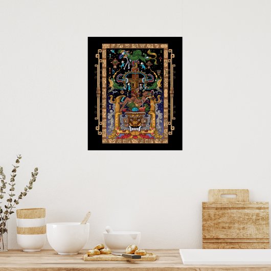 Mayan Astronaut King Pakal Poster (Küche)