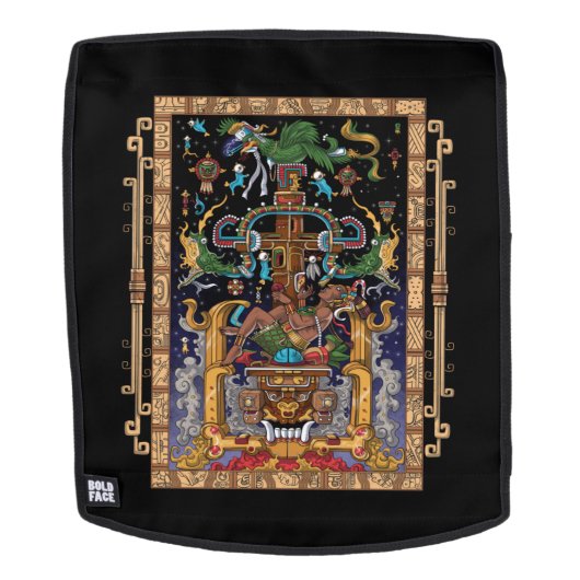 Mayan Astronaut King Pakal Rucksack (Abnehmbare Front)