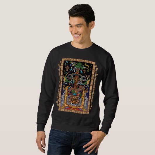 Mayan Astronaut King Pakal Sweatshirt (Vorne ganz)