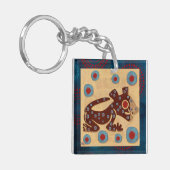 Mayan Baby Jaguar FLARE 2 Seite Schlüsselanhänger (Vorderseite links)