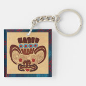 Mayan Baby Jaguar FLARE 2 Seite Schlüsselanhänger (Rückseite)