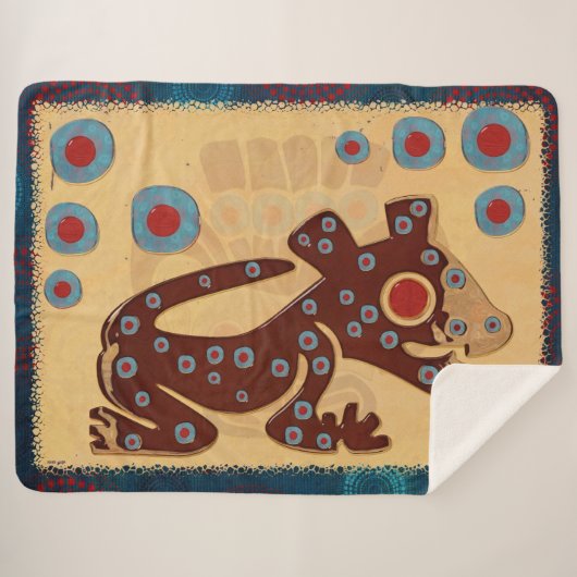 Mayan Baby Jaguar Sherpadecke (Vorderseite (Horizontal))