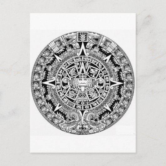 Mayan Calander Postkarte (Vorderseite)