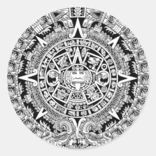Mayan Calander Runder Aufkleber