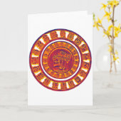 Mayan Calendar 2012 greeting card Karte (Gelbe Blume)
