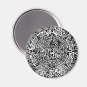 Mayan Calendar Black Magnet (Vorderseite/Rückseite)